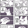 고양이 VS 멍멍이 논쟁하는 만화